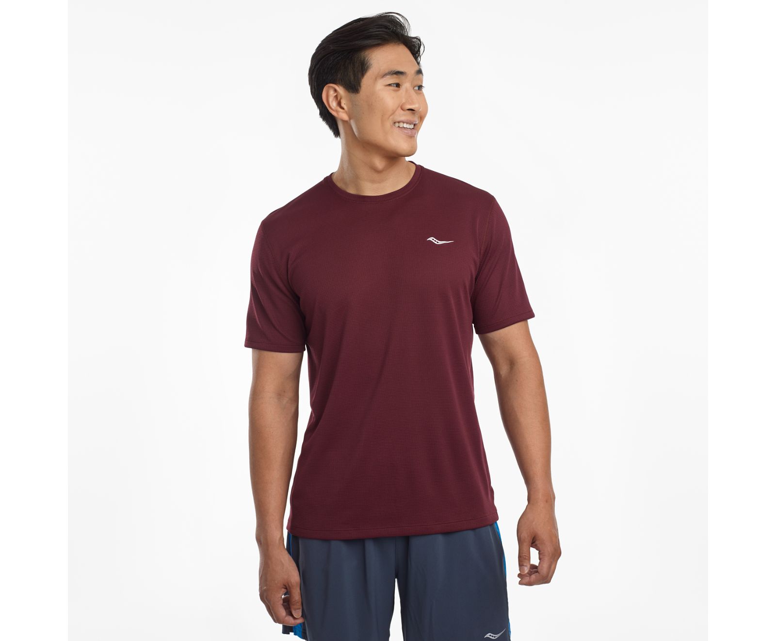 Camisas Saucony Stopwatch Corta Sleeve Hombre Vino | México 640HAPK